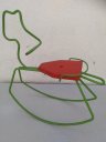 El Vinta: Caballo mecedor 1960 (Decoración, Muebles, Diseño, Vintage, Rojo)